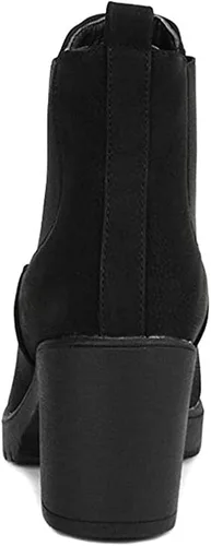 Miniatura 4 de DREAM PAIRS - Botines de tacón alto de estilo Chelsea para mujer Fre
