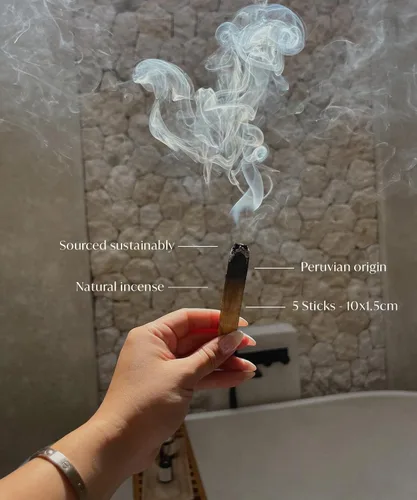 Miniatura 3 de Bursera Palitos de Palo Santo, árbol plantado con cada pedido, 100% natural, ético y sostenible, paquete de 5 varillas de incienso auténticas