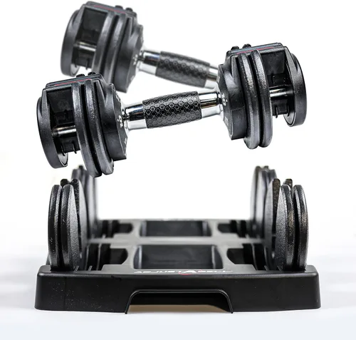 Miniatura 10 de CAP ADJUSTABELL - Juego de mancuernas ajustables de selección rápida de primera calidad para entrenamiento de fuerza, individuales y pares, 12.5