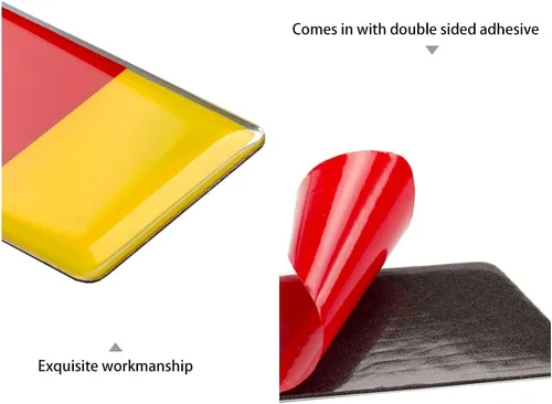 Miniatura 2 de 2 unidades/par de emblema de coche con bandera de Alemania 3D - Ajuste de cuerpo de coche de Alemania - Adhesivo de bandera alemana - Decoración