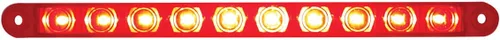 United Pacific 38943 10LED Barra de luz de 9 pulgadas (parada, giro y cola), lente de policarbonato, totalmente sellada, revestimiento epoxi, 12 V