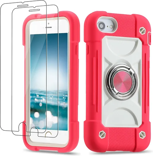 Miniatura 38 de Funda para iPhone Se3/iPhone Se2, iPhone 6/6S, iPhone 7/iPhone 8 de 4.7 pulgadas con soporte de anillo, con 2 protectores de pantalla resistentes