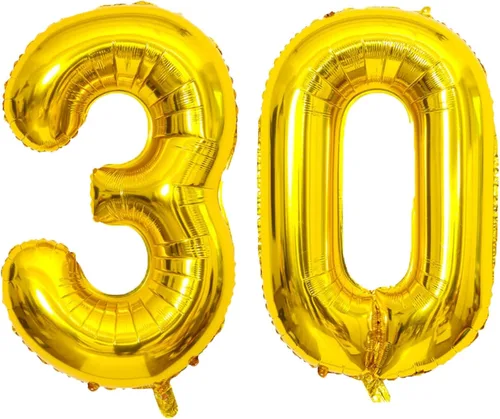Miniatura 10 de Globo dorado grande de 40 pulgadas con letras del alfabeto de Mylar de aluminio de helio, globos de número grande para cumpleaños, aniversario