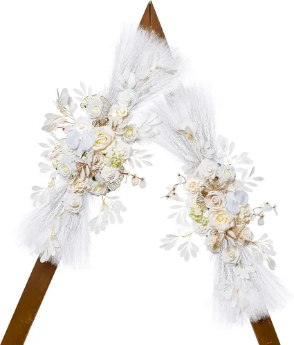 Miniatura 9 de Lisuun Flores de arco de boda, flores artificiales para decoración, guirnalda de flores grandes para estilos bohemios, decoración floral