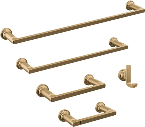 Miniatura 2 de Delta Toallero Toallero de bronce champán de 24 pulgadas para baño, cocina Accesorios Tetra