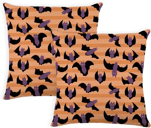 Miniatura 7 de Fundas de almohada de Halloween de 16 x 16 pulgadas, juego de 2 bonitas fundas de almohada decorativas para sofá, dormitorio, sala de estar