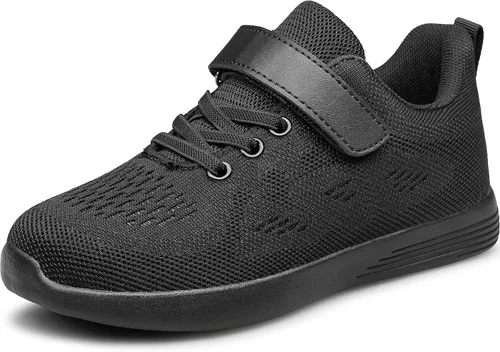 YHOON Zapatos deportivos para niños y niñas, transpirables, atléticos, para correr, para niños pequeños, niños grandes