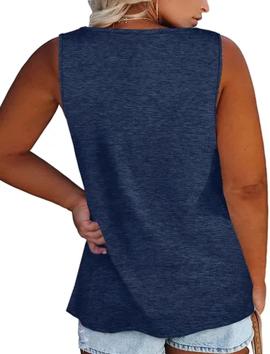 Miniatura 2 de Camiseta sin mangas con estampado de piña hawaiana para mujer, talla grande, con estampado gráfico hawaiano, camiseta sin mangas para vacaciones