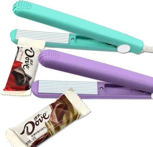Paquete de 2 mini selladores térmicos para bolsas, sellador de alimentos de mano para almacenamiento de alimentos, máquina selladora térmica