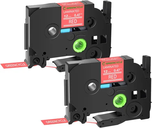 Miniatura 38 de GREENCYCLE TZe-111 - Cinta adhesiva transparente laminada de 0.23 pulgadas compatible con Brother P-Touch TZ-111 TZe111, cinta negra sobre