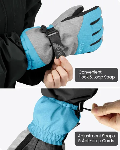 Miniatura 6 de OutdoorMaster Guantes de esquí y nieve guantes térmicos impermeables de invierno para hombres y mujeres adultos deportes de invierno esquí snowboard