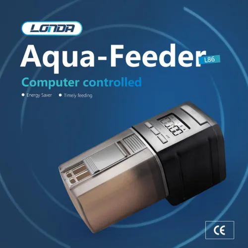 Miniatura 2 de LONDAFISH Comedero para peces de acuario, capacidad de 0.175L, plástico, temporizador, adecuado para pelleted, partículas, escamas