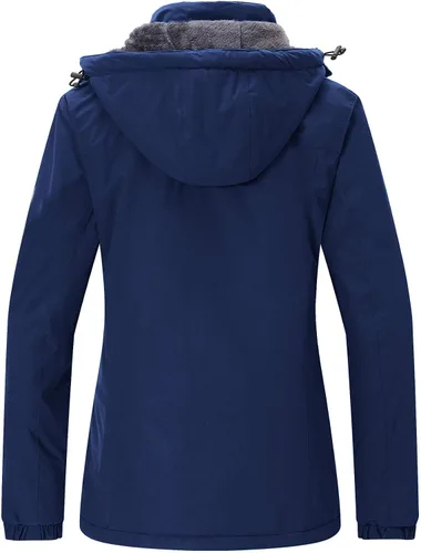 Miniatura 2 de Wantdo - Chaqueta de esquí impermeable para mujer, abrigo de invierno cálido y resistente al viento, abrigos de nieve