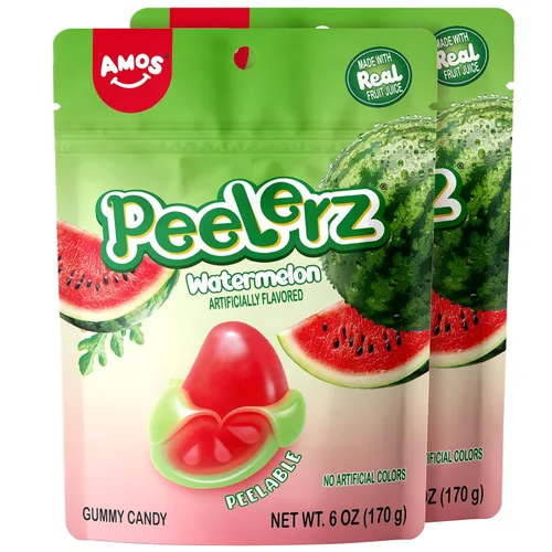 Miniatura 23 de AMOS Peelerz - Paquete variado de 4 gomitas pelables, 3.00 oz cada uno (total de 4.94 oz), mango, uva, plátano, melocotón, gomitas suaves de frutas