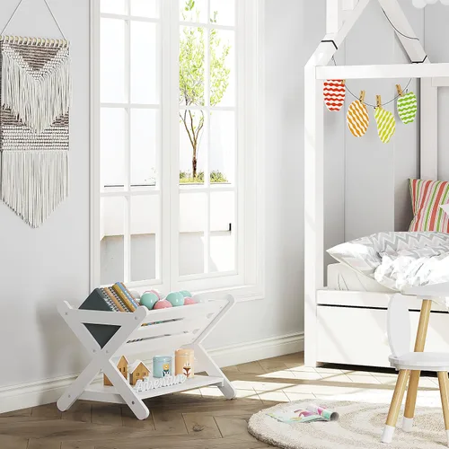 Miniatura 7 de UTEX Estantería para niños con caja, estantería para niños, organizador de almacenamiento de libros, estante pequeño para habitaciones de niños