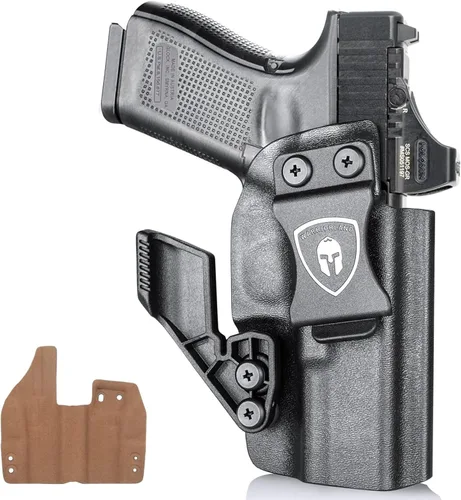 Miniatura 10 de WARRIORLAND IWB Funda Kydex con interior de cuero de gamuza, compatible con Glock 43X/43X mos/ G17/19 Gen3-5, Sig P365/P365X y P320 M18/M17, Taurus