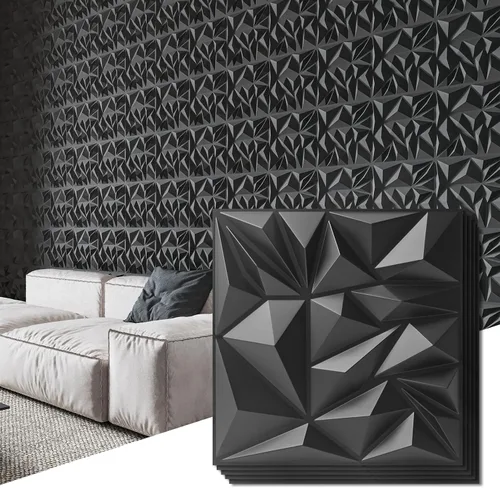 Miniatura 11 de Art3d Paquete de 33 paneles de pared 3D para decoración de pared interior, paneles de pared modernos con textura de diamante para juegos, sala