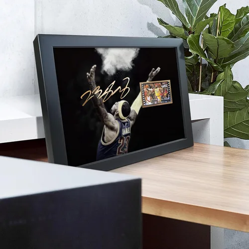 Miniatura 3 de sufenvera Foto enmarcada de baloncesto de LeBron James con firma de 10x8 pulgadas, exhibición de LeBron James de la colección de películas The Game