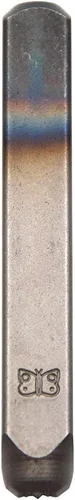 Miniatura 55 de Juego de 27 sellos de acero resistente con letras mayúsculas de 3/64" 1mm, kit de punzones de alfabeto para estampado a mano de caracteres, código