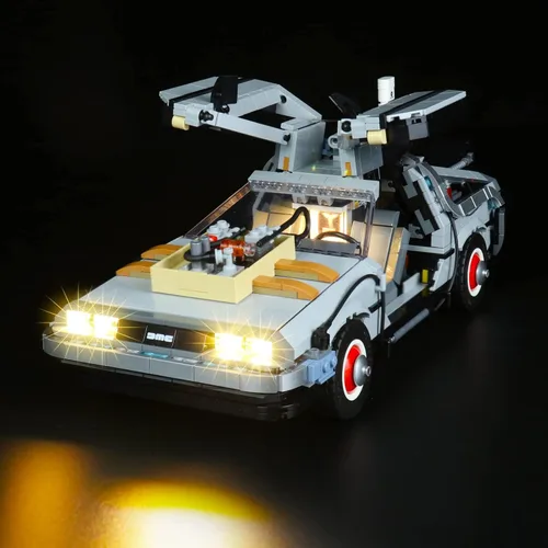 Miniatura 11 de VONADO Kit de luces LED compatible con Lego Back to The Future Time Machine 10300 (sin modelo), kit de iluminación compatible con Lego Back to The