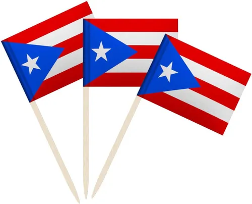 Miniatura 5 de 100 piezas Bandera de Costa Rica Bandera pequeña de Costa Rica con palillo de dientes Decoración Mini Toppers para cupcakes y brochetas para cóctel