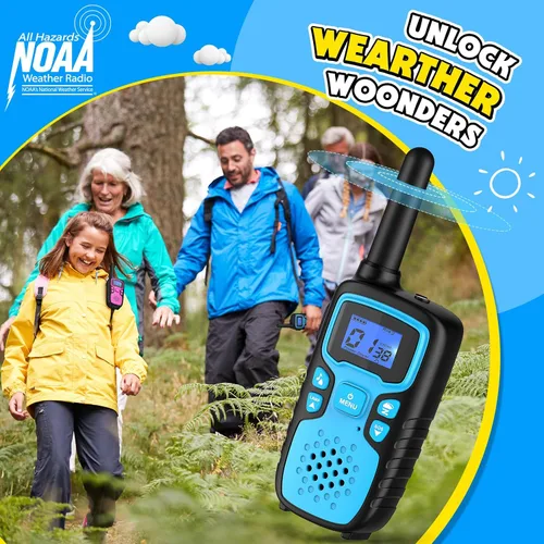 Miniatura 6 de Wishouse Walkie Talkies para adultos y niños, recargable de largo alcance, paquete de 8 unidades, regalo familiar para acampar