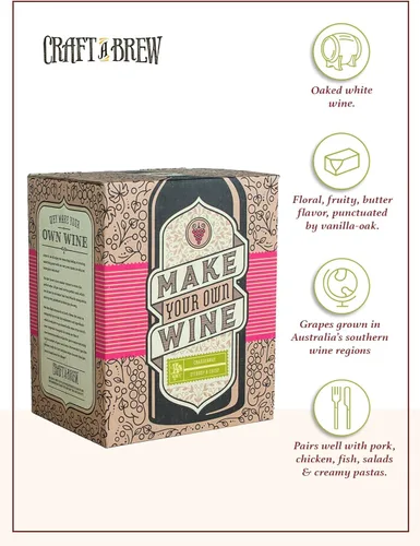 Miniatura 4 de Craft A Brew Kit para hacer Chardonnay para hacer caseros - Fácil para principiantes con ingredientes y suministros - Ultimate Wine Brewing