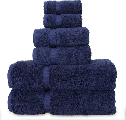 Miniatura 42 de Luxury Hotel & Spa Collection - Toalla ecológica de 100% algodón turco de 27 x 54 pulgadas (27 x 54 onzas), de secado rápido, para baño, borde