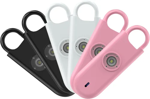 Miniatura 7 de Fauxomor Alarma de seguridad personal de 140 dB para mujeres, paquete de 12 llaveros de protección de alarma segura con luz estroboscópica con aviso