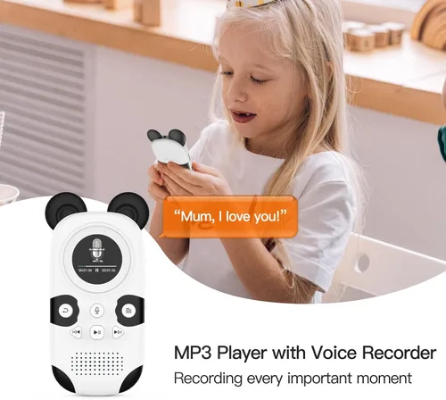 Miniatura 5 de RUIZU Reproductor MP3 de 64GB para Niños, Reproductor de Música Portátil Lindo Panda MP3, Reproductor MP3 para Niños con Bluetooth 5.3, Altavoz