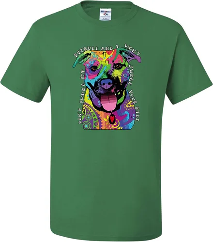 Miniatura 22 de Camisetas divertidas para hombre Don't Judge My Pitbull I Won't Judge Your Kids Púrpura