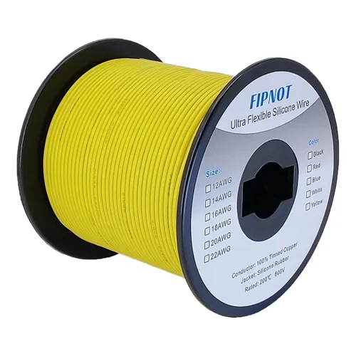 Miniatura 12 de Cable de 8 AWG Alambre Calibre 8 de Silicona - Carrete Negro de 25 pies, Alambre de Cobre Estañado Trenzado Extra Flexible 8AWG para Soldadura 200℃