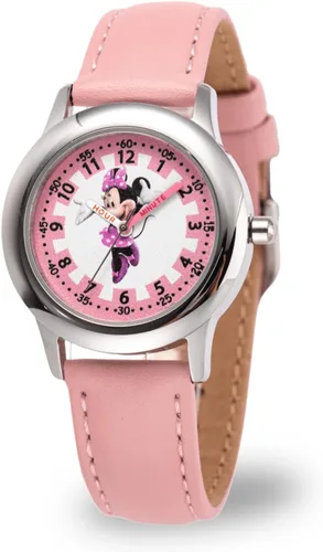 Miniatura 15 de Disney Minnie Mouse Watch for Girls – Cute Minnie Watch for Kids 3-5 with Stainless Steel Bezel & Pink Leather Strap – Adorable Mouse Watches