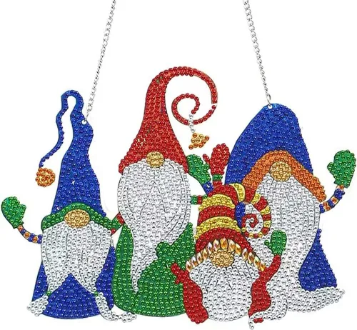 Miniatura 7 de YEESAM ART Kit de decoración de Navidad con diamantes de imitación 5D, cesta de flores de mariposa de 7.5 x 9.1 in, arte de diamantes de imitación