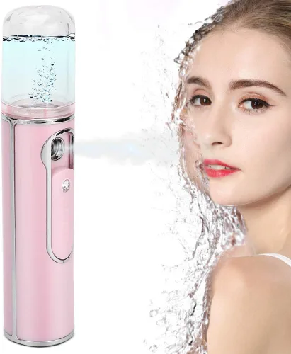 Facial Mister Portátil Mini Cool Mist Práctico Pulverizador Profesional Atomización Humidificador Facial Vapor Facial Hidratante e Hidratante Spa