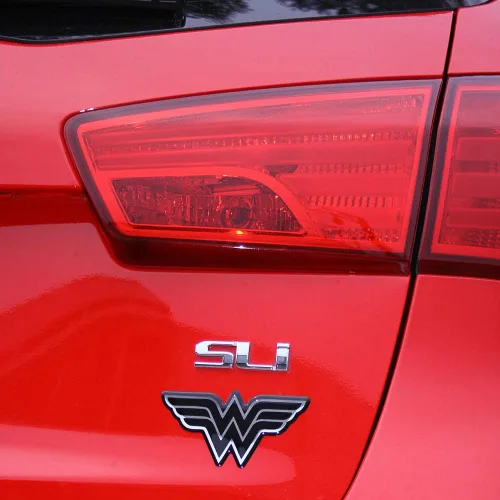 Miniatura 4 de Fan Emblems Wonder Woman - Calcomanía cromada para automóvil, logotipo clásico (negro y cromado)