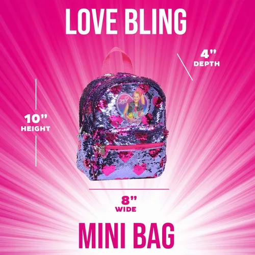 Miniatura 3 de JoJo Siwa Mini Backpack with Brushed Sequins, PinkPurple, Medium