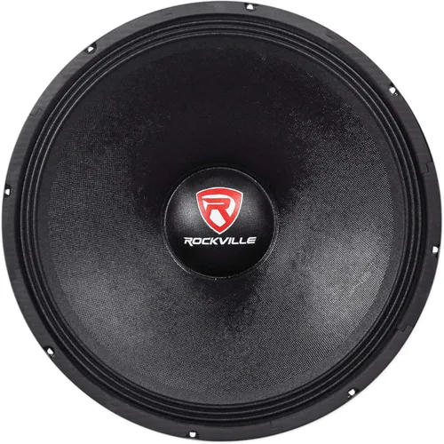 Rockville RVW1800P4 1800W 18 pulgadas 4-Ohm Raw DJ Subwoofer, 900W RMS, bobina de voz CCAW de 3 pulgadas de 4 capas, cono reforzado con Kevlar, imán