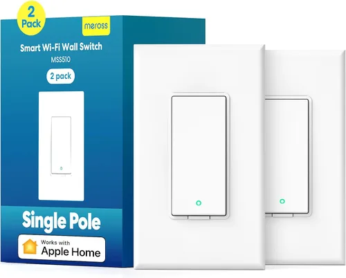 Miniatura 9 de meross Interruptor de luz inteligente compatible con Apple HomeKit, Siri, Alexa, Google Assistant y SmartThings, interruptor de luz Wi-Fi de 2.4