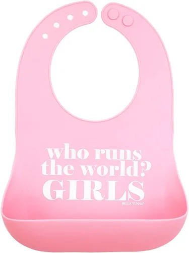 Miniatura 12 de Bella Tunno Wonder Bib - Baberos de silicona ajustables para bebés niñas, silicona duradera e impermeable libre de BPA, Taco Bell Taco Belle