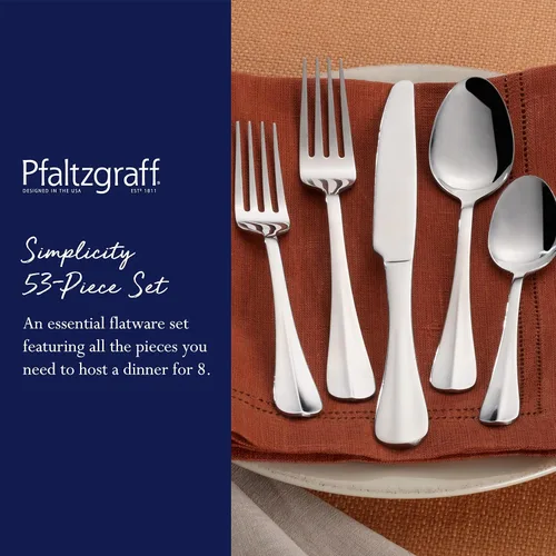 Miniatura 3 de Juego de cubiertos de acero inoxidable Pfaltzgraff Everyday, 20 piezas, Plateado
