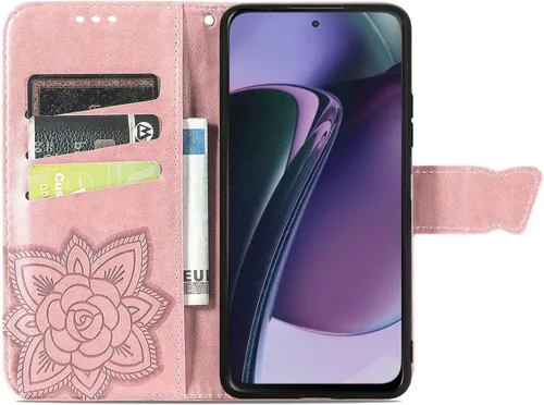 Miniatura 3 de GYHOYA Funda tipo cartera compatible con Moto G Stylus 5G 2023 para mujer, de piel, con función atril magnético y tarjetero, funda protectora