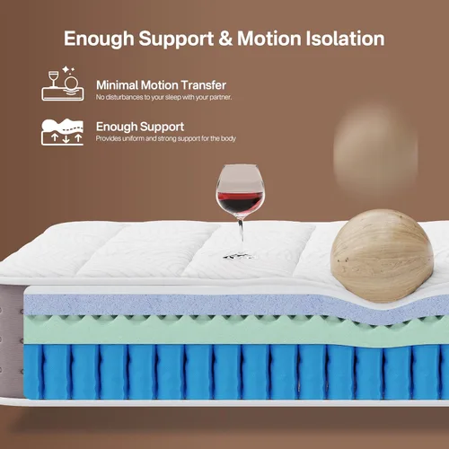 Miniatura 5 de Twin XL Mattress, 8 Inch Hybrid XL Twin Size Mattress in a Box, Cooling Gel Memory Foam Mattresses with Pocket Spring, Pressure Relief