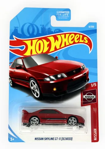 Miniatura 2 de Hot Wheels 2019 Nissan Skyline GT-R (BCNR33) 6/250, granate