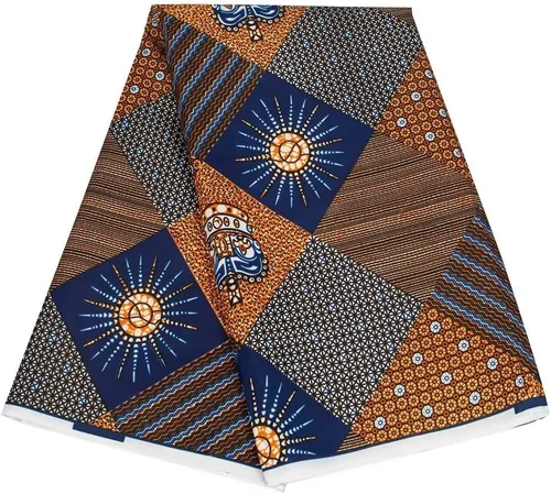Miniatura 16 de HollandaisWax Tela africana 6 yarda impresa tela africana Ankara tela de cera para vestido de fiesta 6681NEWa
