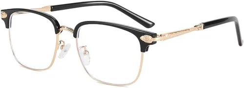 Miniatura 9 de Gafas de media montura para miope, lentes retro de metal para hombres y mujeres