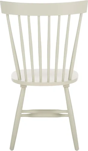 Miniatura 5 de SAFAVIEH Furniture - Juego de 2 sillas de comedor Parker Spindle, color blanco roto - madera maciza - Diseño clásico de Windsor - Ideal para Blanco