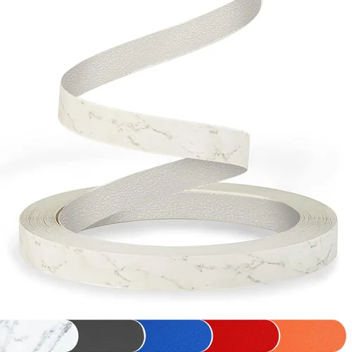 Miniatura 12 de Bandas de borde de PVC, 7/8 "x 25 pies mate blanco ribete de chapa no pegado para muebles de gabinete de mesa Matt blanco