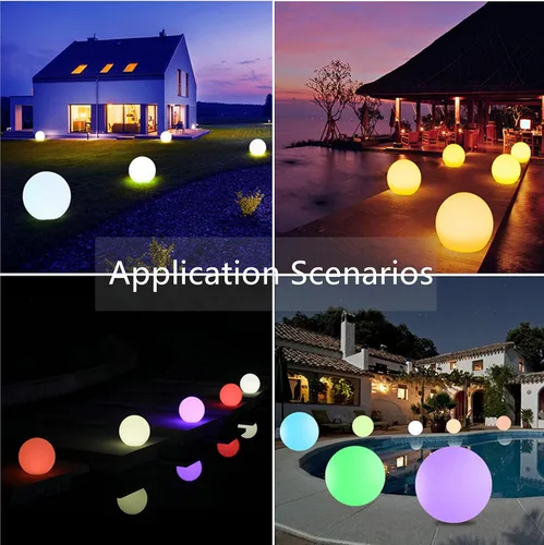 Miniatura 5 de Luz LED de bola de 6 pulgadas, luces nocturnas recargables multicolor, impermeable, regulable, lámpara de estado de ánimo con control remoto