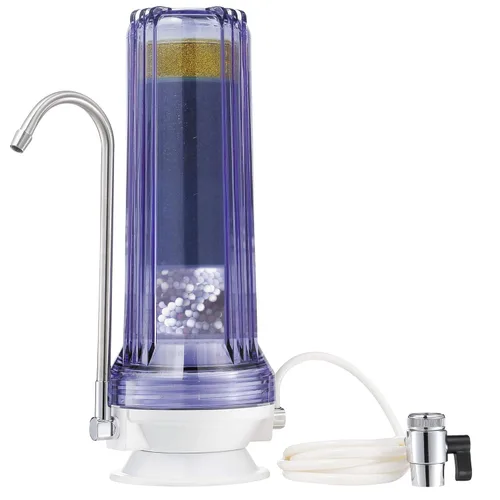 NU Aqua Sistema de Filtro de Agua de Encimera - 8 Etapas Alcalinas con Grifo - Purificador de Agua Potable y Dispensador para Encimera de Cocina -